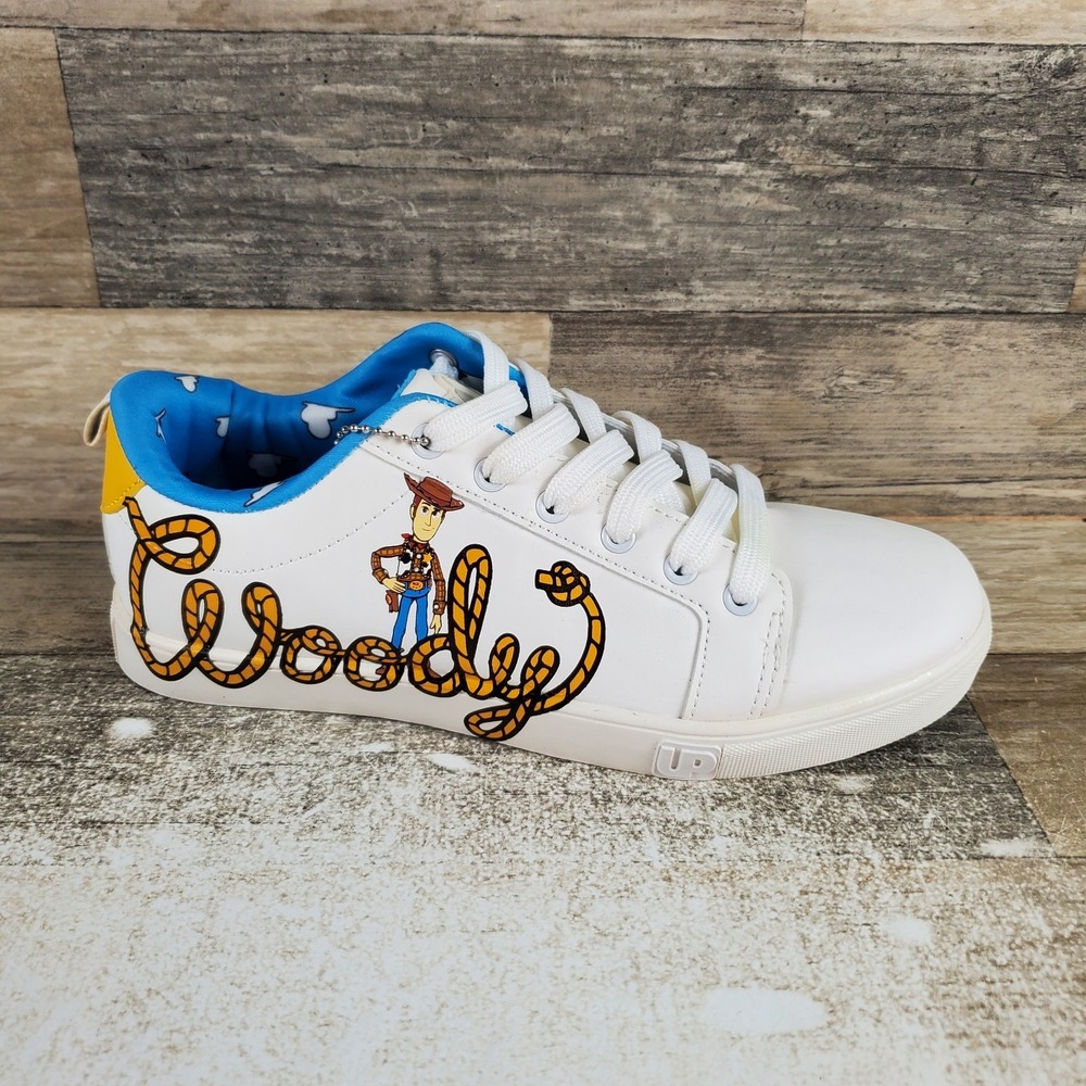 Ground Up Buzz Kids Shoes Sz 6 White Lace Up Lightyear & Woody Toy Story
